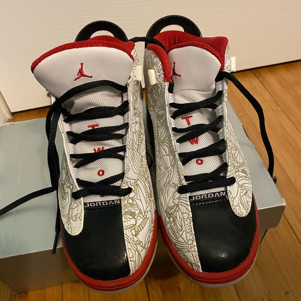 Air Jordan dub zero, white-blk-red